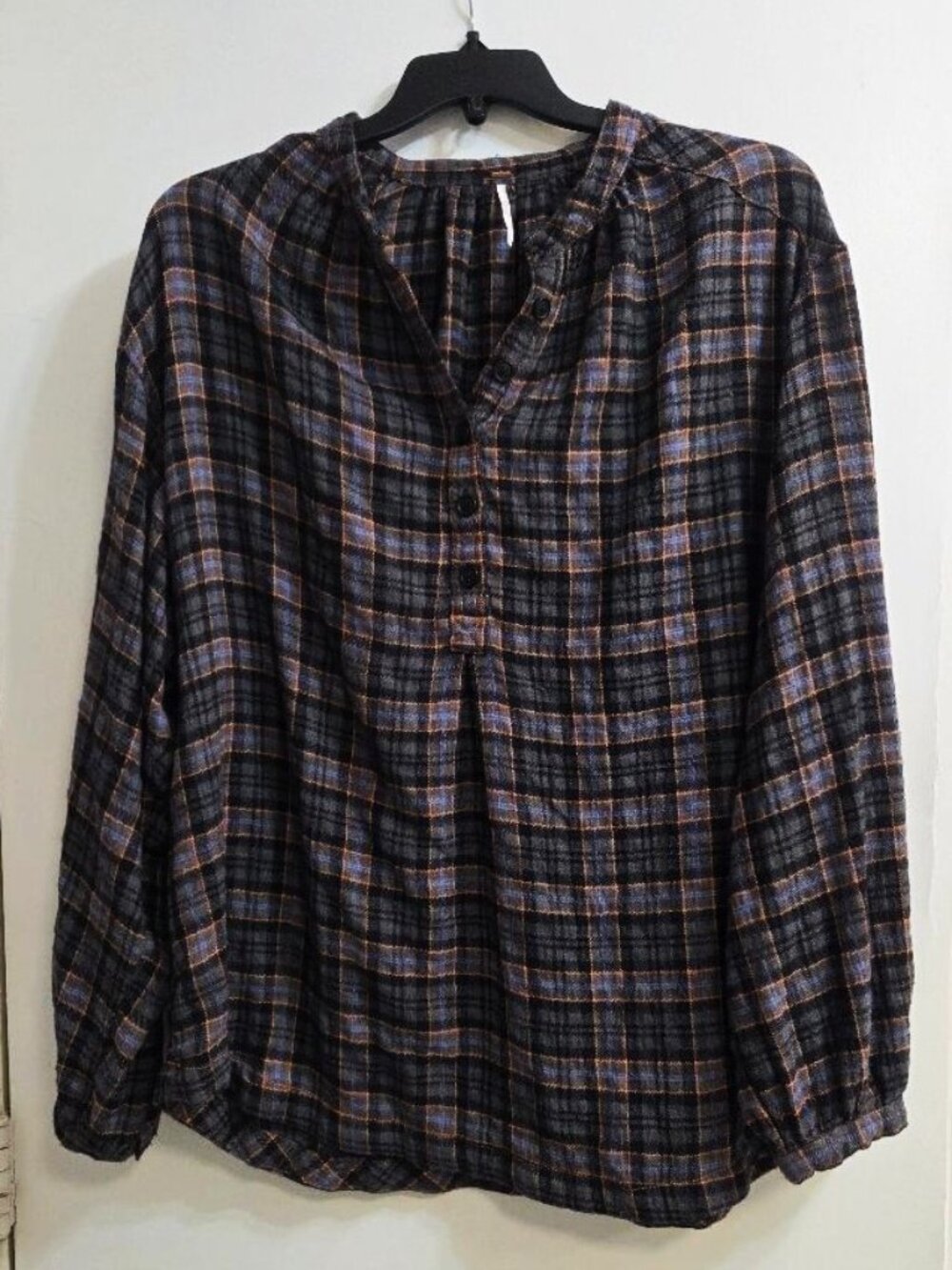 Free People XL flannel tunic